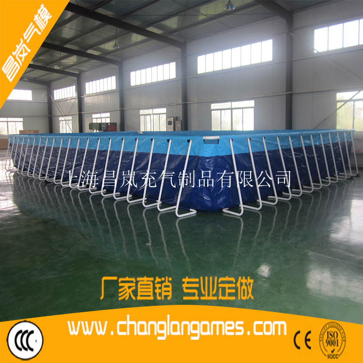 上海廠家定做支架水池配過(guò)濾系統(tǒng)可移動(dòng)的成人兒童鋼架水池PVC夾網(wǎng)布水池