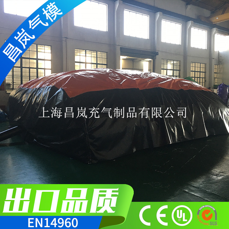 充氣滑雪氣墊 超高滑道末端充氣氣墊防護氣囊定做 越野自行車充氣氣墊6*6*2m， 支持定做