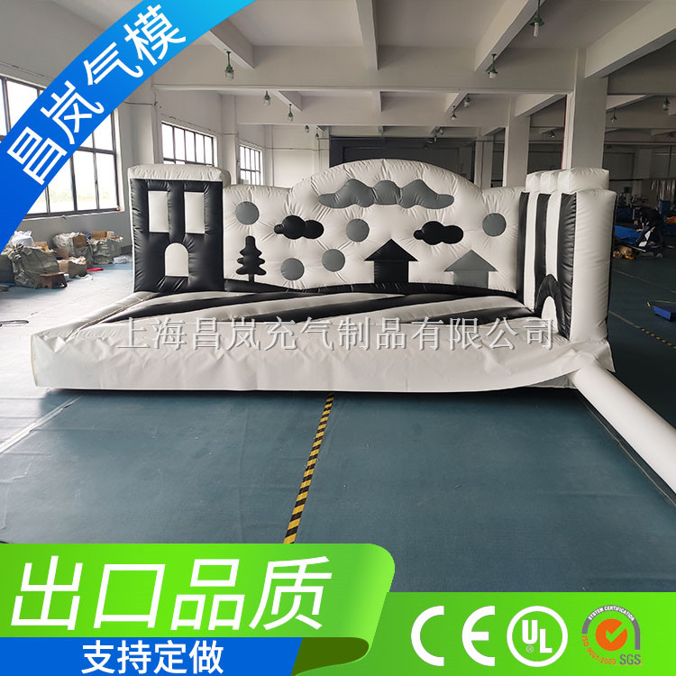 廠家專業(yè)定制 黑白系列粒粒堡充氣跳床 兒童樂(lè)園淘氣堡充氣城堡過(guò)家家幼兒園主題云朵 樹(shù)木房屋窗門夢(mèng)幻bouncer